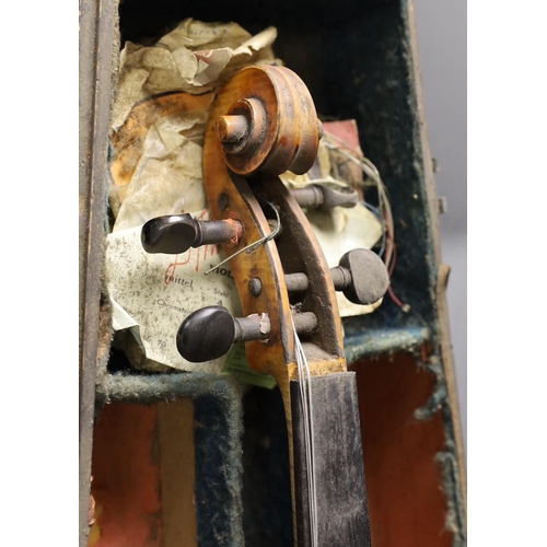 1562 - A late 19th century French Viola with 16in. back