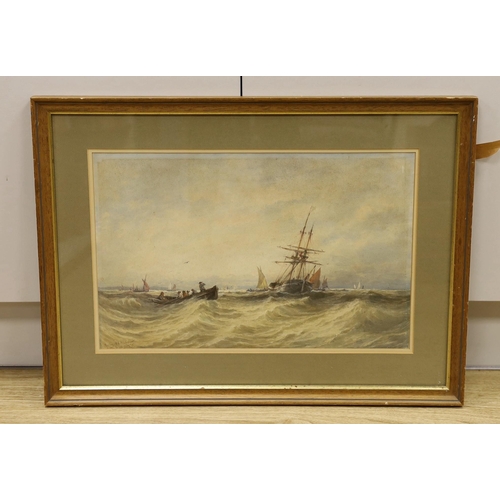 1705 - Thomas Bush Hardy (1842-1897), watercolour, 'Morning off the North coast', signed and dated 1878, 33... 