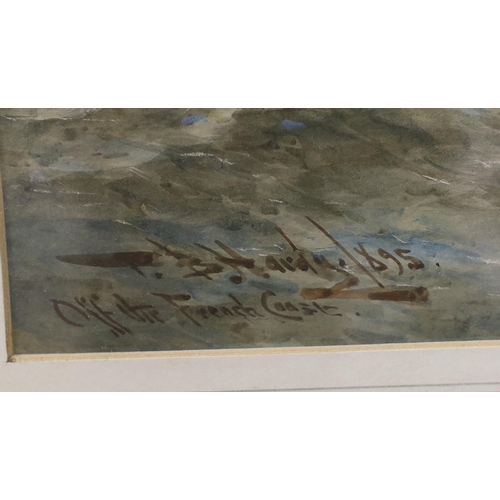 1709 - Thomas Bush Hardy (1842-1897), watercolour, 'Off the French Coast', signed and dated 1895, 26 x 39cm... 