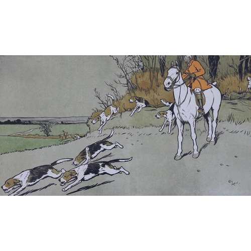 1728 - Cecil Aldin and Lionel Edwards, seven assorted colour prints, Hunting and coaching scenes, largest 2... 