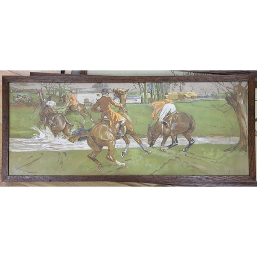 1728 - Cecil Aldin and Lionel Edwards, seven assorted colour prints, Hunting and coaching scenes, largest 2... 