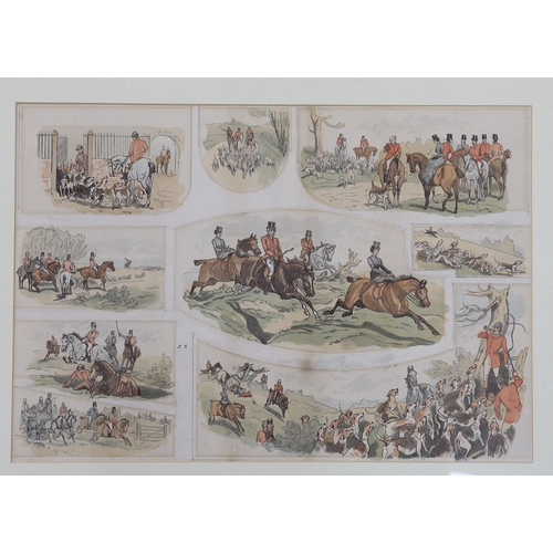 1728 - Cecil Aldin and Lionel Edwards, seven assorted colour prints, Hunting and coaching scenes, largest 2... 