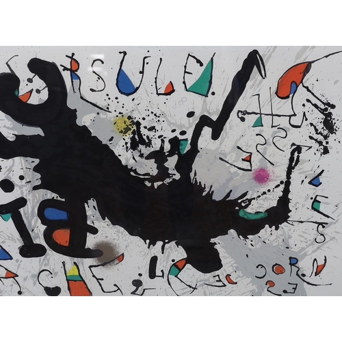 1734 - After Joan Miro, lithograph, Automatic Writing, 56 x 79cm. and a print after Picasso, 30 x 23cm.... 