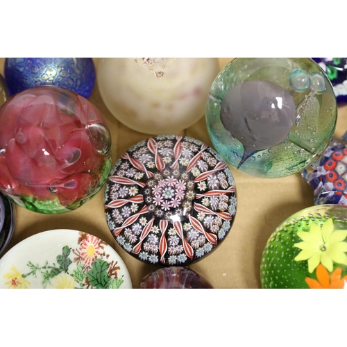 1398 - Fourteen various glass paperweights