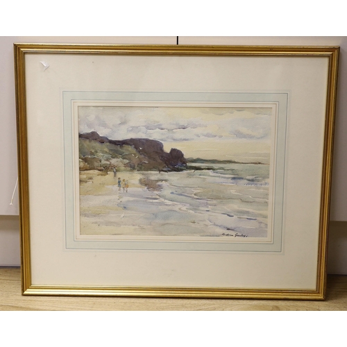 1650 - Andrew Archer Gamley, R.S.W. (1869-1949), watercolour, 'West Shore, Gullane', signed, 27 x 39cm... 