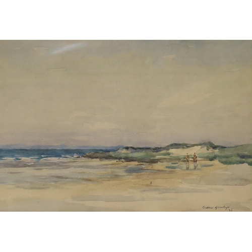 1652 - Andrew Archer Gamley, R.S.W. (1869-1949), watercolour, 'East Shore, Gullane', signed and dated '36, ... 