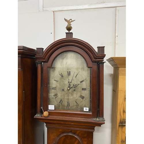 13 - A George III mahogany eight day longcase clock, marked Miller of London, height 222cm