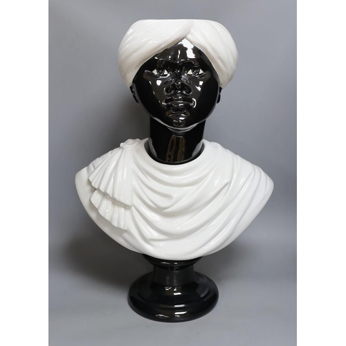 288 - Attributed to Piero Fornasetti, a large ceramic bust of a Moor. 60cm tall