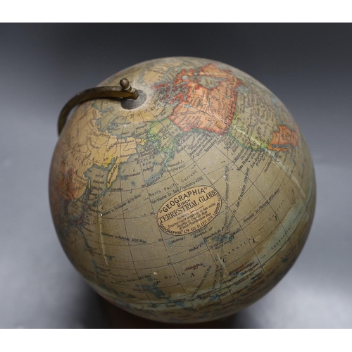 302 - A Geographia 8 inch terrestrial globe. 31cm tall