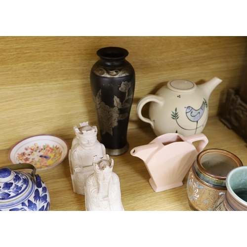 322 - A Doulton Slaters patent jar, and other various ceramics