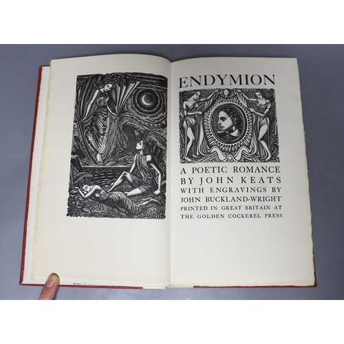 372 - ° ° Golden Cockerel Press - Keats, John - Endymion, one of 500, illustrated by John Buckland-Wright,... 