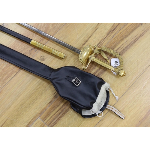 399 - An Elizabeth II Wilkinson dress court sword, 98cm