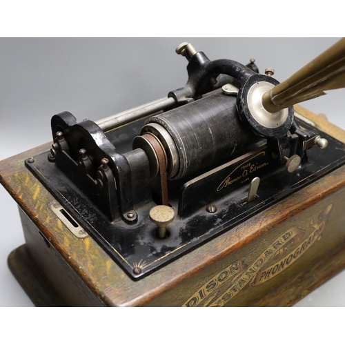 422 - An Edison standard phonograph with horn