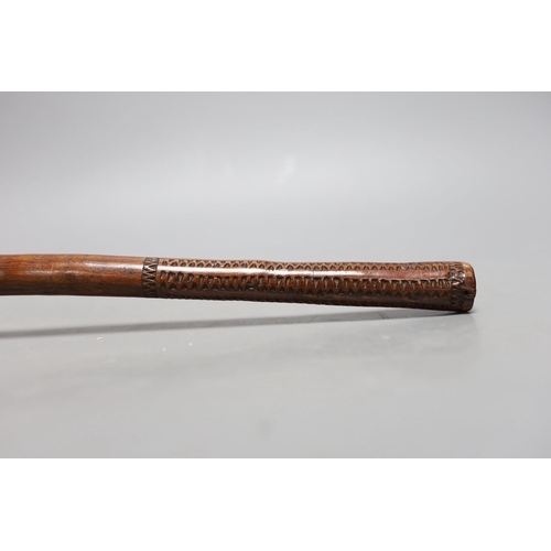 463 - A Fijian throwing club, i ula tavatava, 41.5cm long