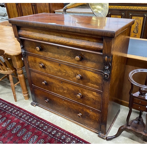 53 - A Victorian Scottish mahogany chest, length 115cm, depth 53cm, height 116cm