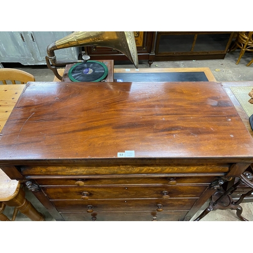 53 - A Victorian Scottish mahogany chest, length 115cm, depth 53cm, height 116cm