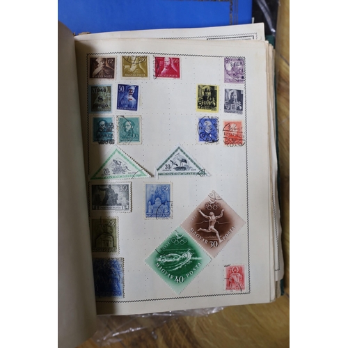 537 - Stamps:world stamps in albums and stock books, (in three boxes)