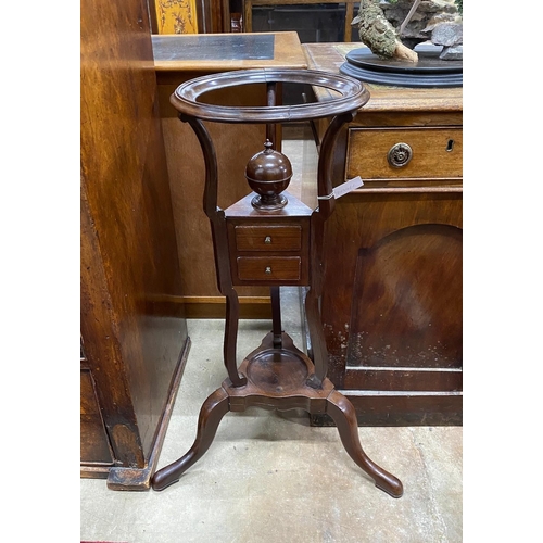 54 - A George III style mahogany wash stand, height 79cm