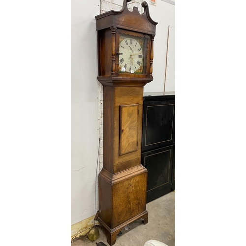 6 - An early 19th century mahogany thirty hour longcase clock, the painted dial marked R. Grant, East Ho... 