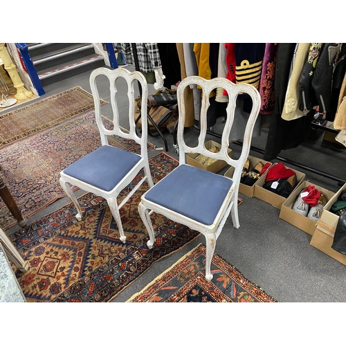 95 - A set of four early 20th century Hepplewhite style painted dining chairs