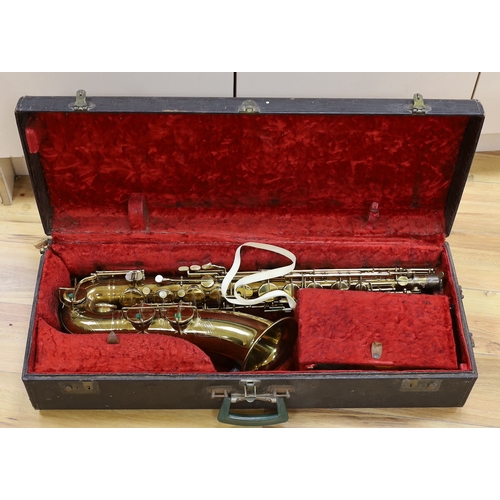 446 - A cased Selmer Pennsylvania special tenor saxophone