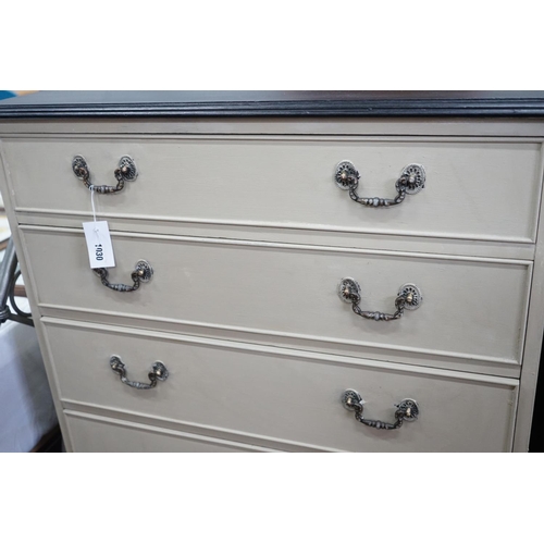 1030 - A reproduction George III style painted five drawer chest, width 80cm, depth 49cm, height 110cm... 