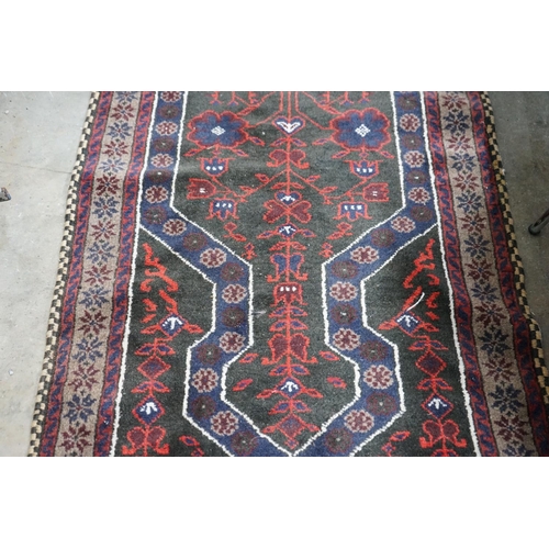 1090 - A Belouch blue ground prayer rug, 140 x 74cm