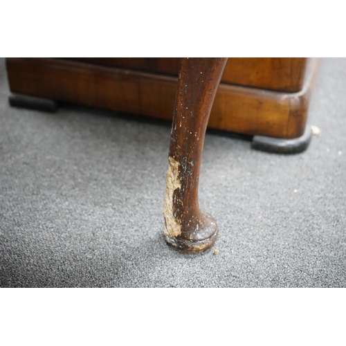 1132 - An early 18th century banded walnut lowboy width 74cm, depth 44cm, height 71cm