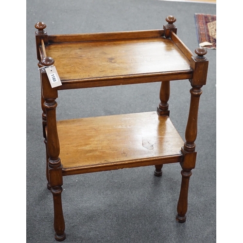 1160 - The upper part of a Victorian mahogany whatnot with galleried top, width 59cm, depth 39cm, height 83... 