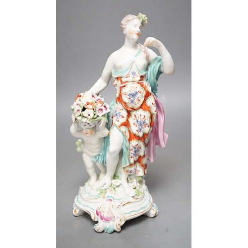 1253 - A Derby group emblematic of Spring, c.1770, 23cm high