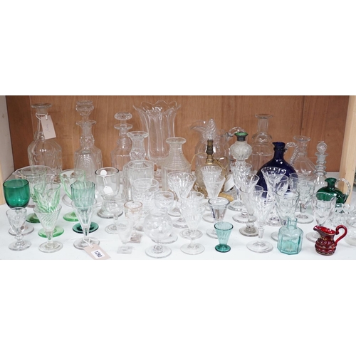 1268 - A mixed collection of 18th and 19th century glassware,