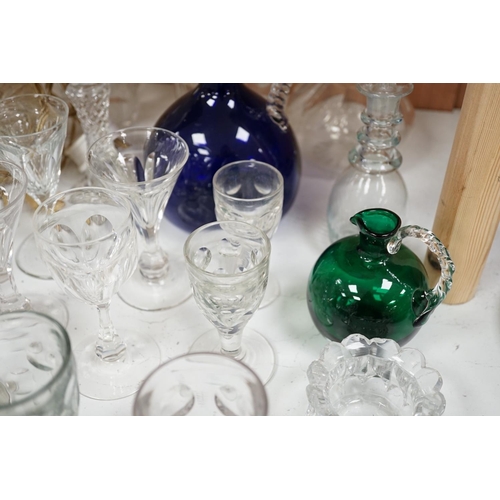 1268 - A mixed collection of 18th and 19th century glassware,