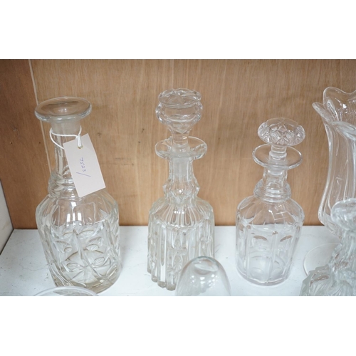 1268 - A mixed collection of 18th and 19th century glassware,