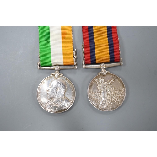 1500 - QSA medal with 3 clasps and KSA with 2 clasps to 6689 PTE. G. DALE, SCOTTISH RIFLES (2)