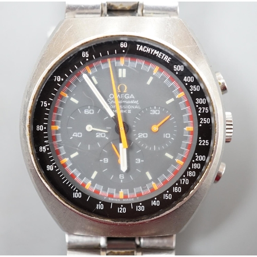 1890 - A gentleman's early 1970's stainless steel Omega Speedmaster Professional Mark II chronograph wrist ... 