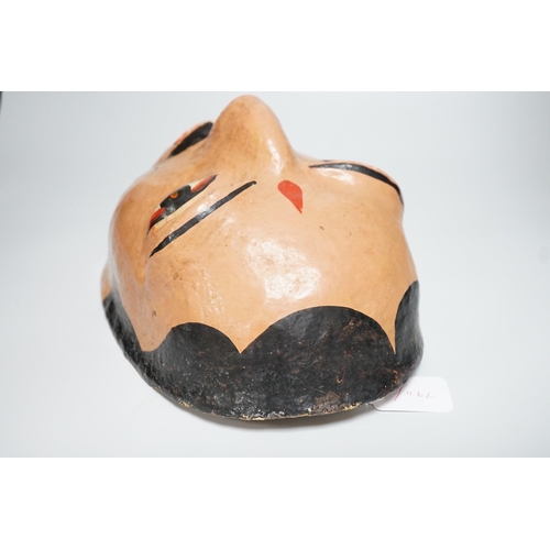 341 - A papier mache wall mask of an Indian gentleman 32cm long