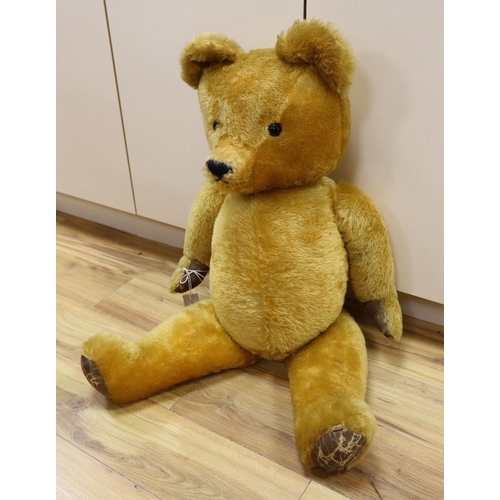 360 - A very large Tara Toys teddy bear, 1950's, in very good original condition, with label, 37in.