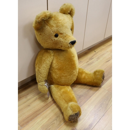 360 - A very large Tara Toys teddy bear, 1950's, in very good original condition, with label, 37in.