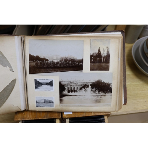 373 - Six photograph albums and photographic slides, c.1907-1930s