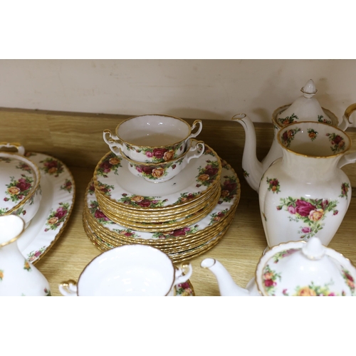 388 - An extensive Royal Albert Old Country Roses part dinner tea and coffee service