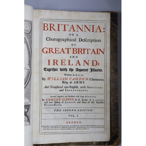 393 - Camden, William. Britannia: or a Chorographical Description of Great Britain and Ireland....revised.... 