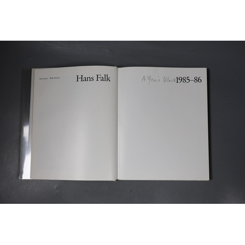 437 - Hans Falk A Years Work 1985-86 catalogue, published by Edition Artefides Luzern in cloth binding ... 