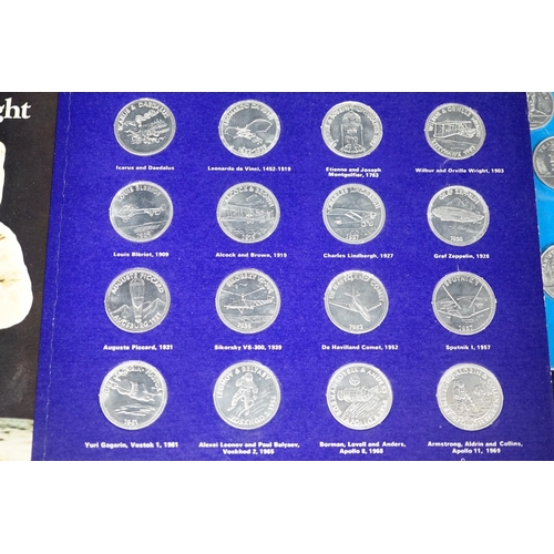 448 - Shell and Esso collector's medals and coins for 1970 World cup, man in flight and FA cup centenary 1... 