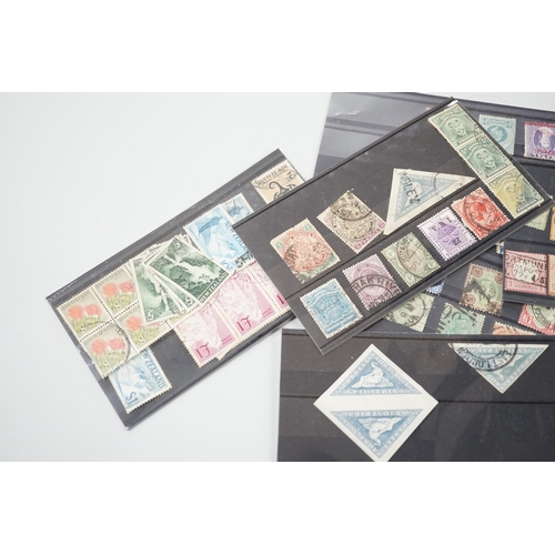 465 - Mixed stamps including Penny Black, Edward VIII 3 shilling booklet, some on stock cards, others moun... 