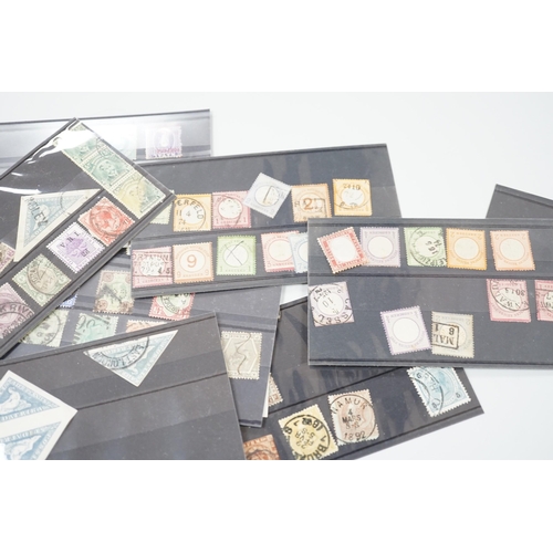 465 - Mixed stamps including Penny Black, Edward VIII 3 shilling booklet, some on stock cards, others moun... 