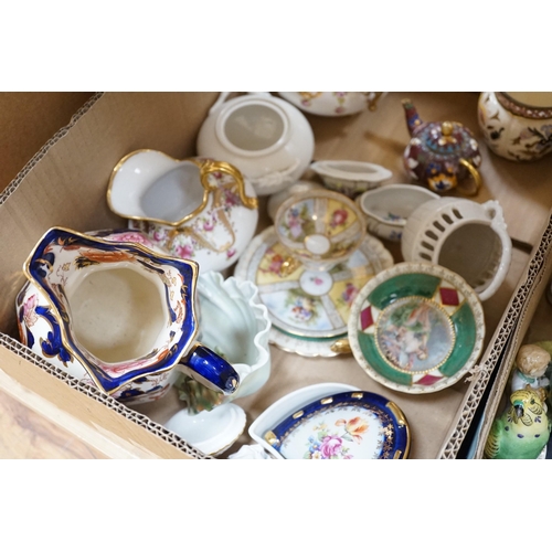 475 - A quantity of porcelain including Worcester, Doulton, Sitzendorf etc.