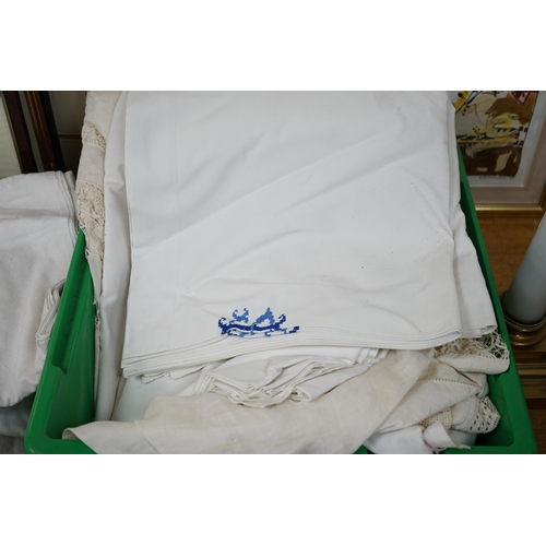 481 - A quantity of linen sheets