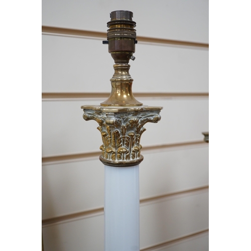 482 - Two Corinthian column table lamps