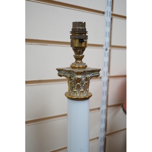 482 - Two Corinthian column table lamps