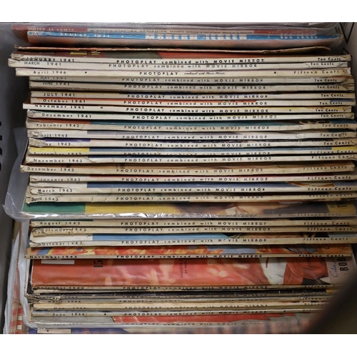 492 - A quantity of 1940's and later US Photoplay movie magazines